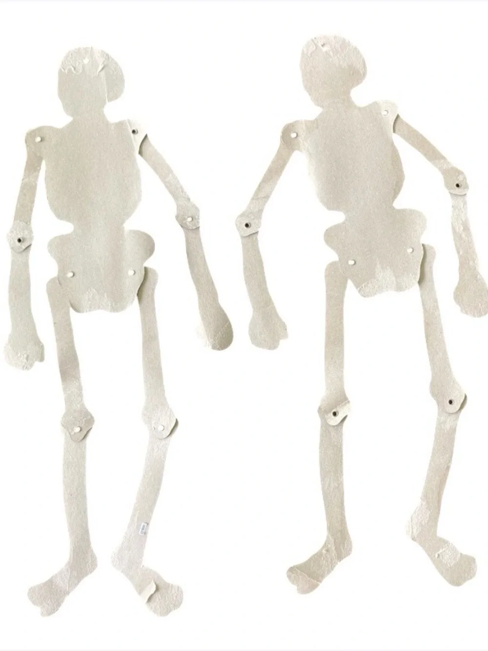 Vintage 80s Halloween Skeletons Die Cut Cardboard Jointed Articulated 22